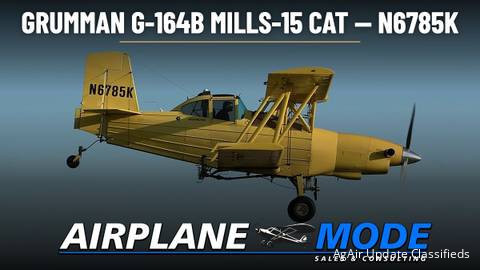 1978 Ag Cat Grumman G164B Mills-15 Cat N6785K